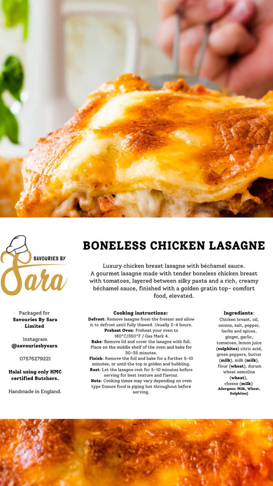 Boneless Chicken Lasagne (Family size feeds 4-6)