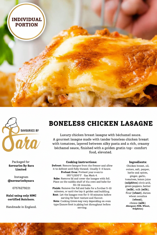 Boneless Chicken Lasagne (Individual Portion)
